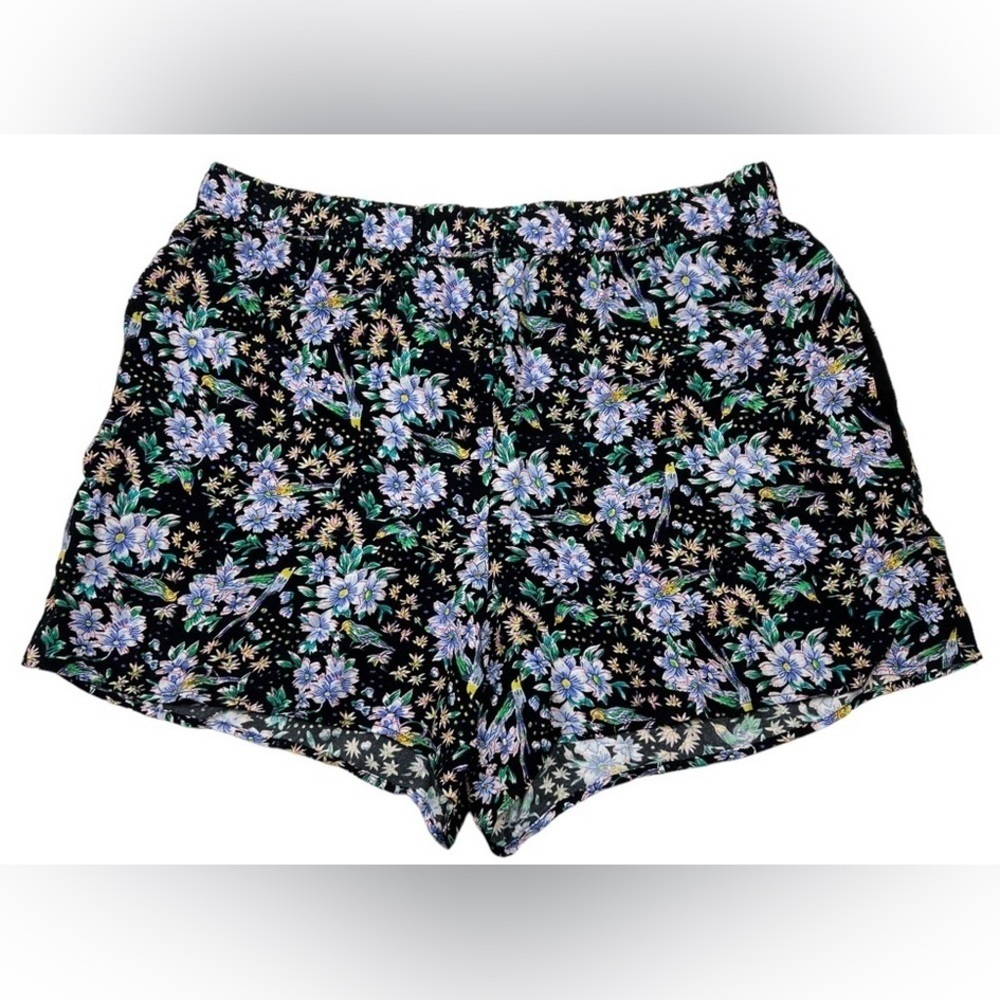 Anthropologie Ett:Twa Black Floral Printed Shorts - Size S - Picture 4 of 5